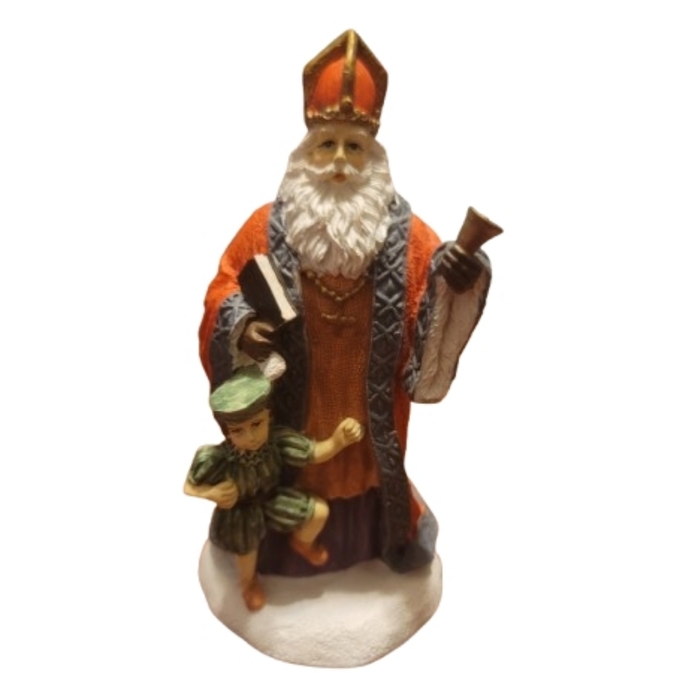 Vintage Santa Figure Old World Santa Christmas Around The World Resin 5" Tall